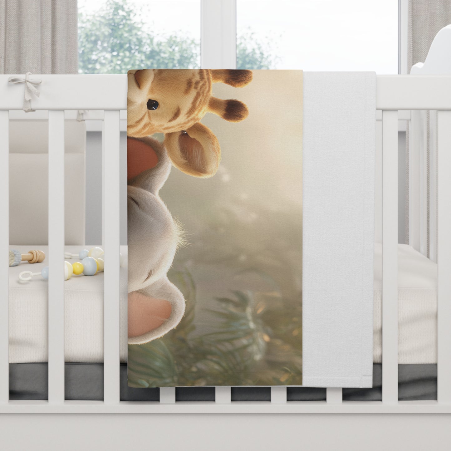 Cute Animal Prints Baby Blanket, Jungle Theme Nursery Decor, Soft Fleece Blanket, Baby Shower Gift, Kids Cozy Blanket