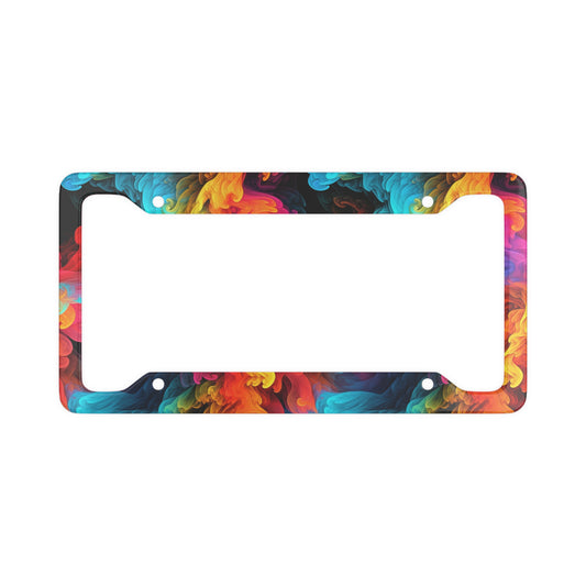 Colorful License Plate Frame, Car Accessories, Auto Decor, Custom Plate Holder, Unique Gifts for Drivers, Vibrant Car Design