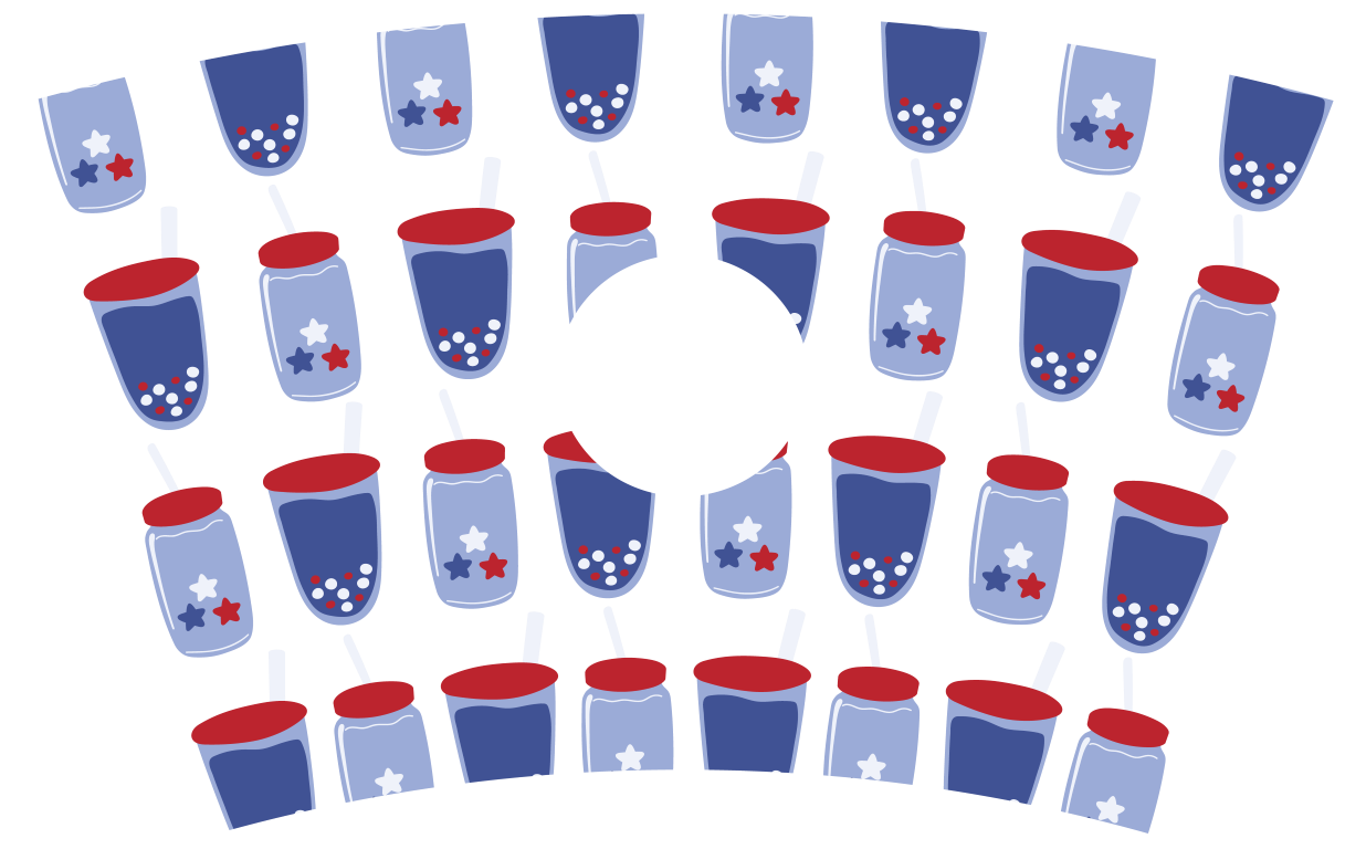 4th of July soda - cold cup wrap