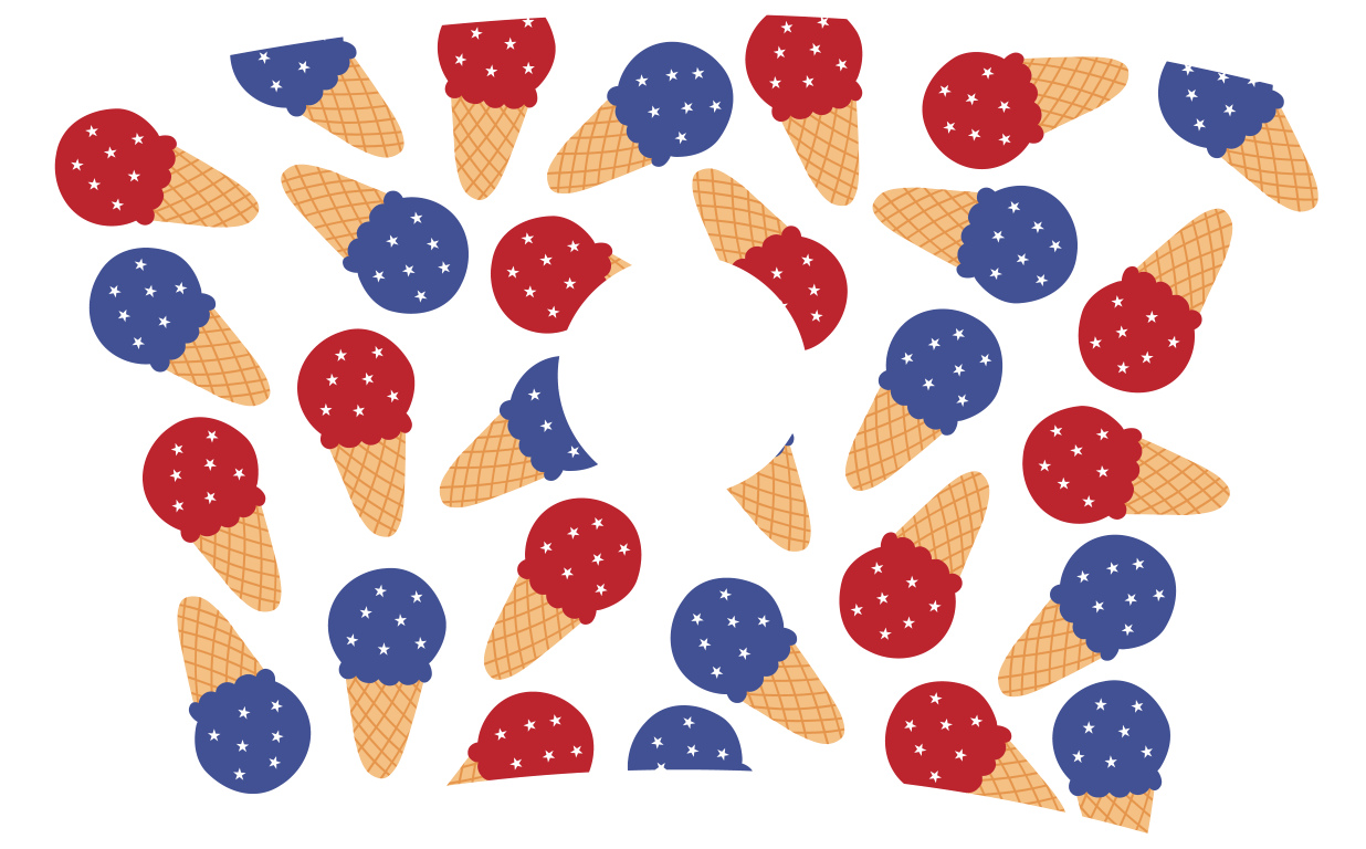 4th of July ice cream - cold cup wrap