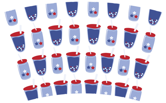 4th of July soda no hole - cold cup wrap