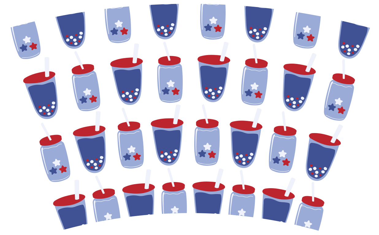 4th of July soda no hole - cold cup wrap