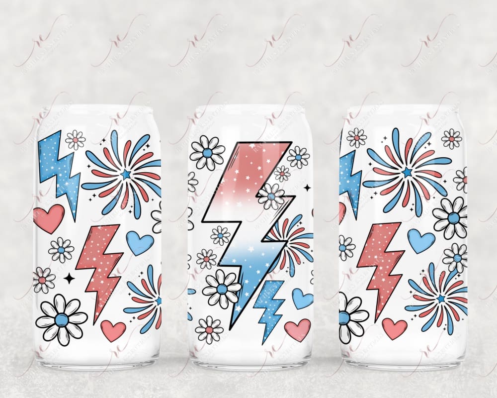 4Th July - Libbey/Beer Can Glass Sublimation