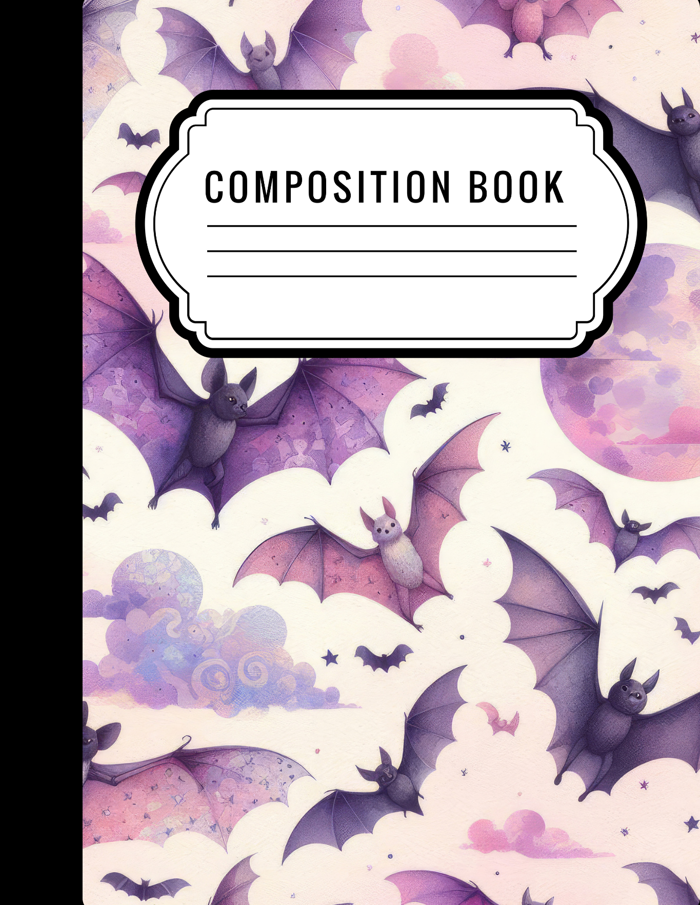Purple bats - Composition notebook vinyl