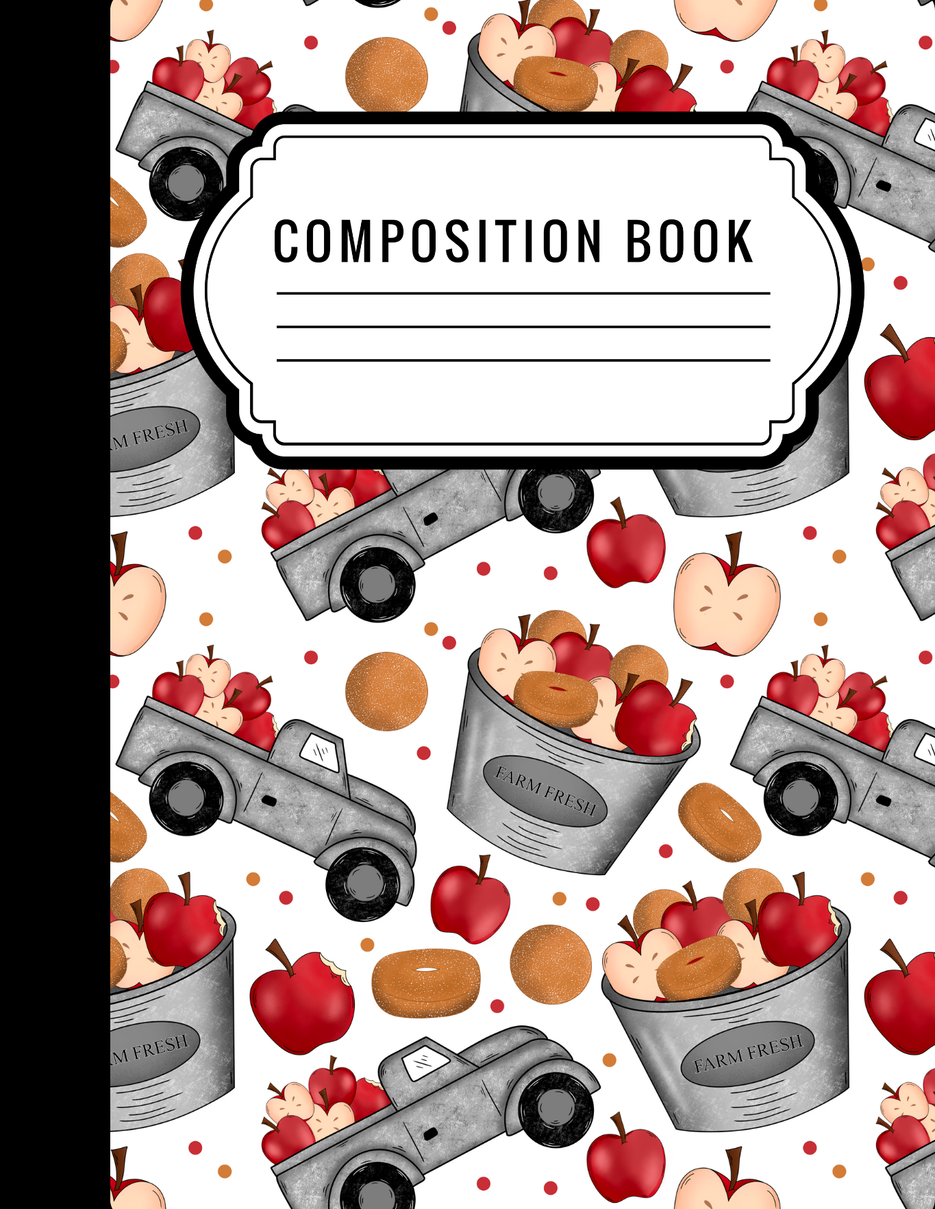 Trucks and apples - Composition notebook vinyl