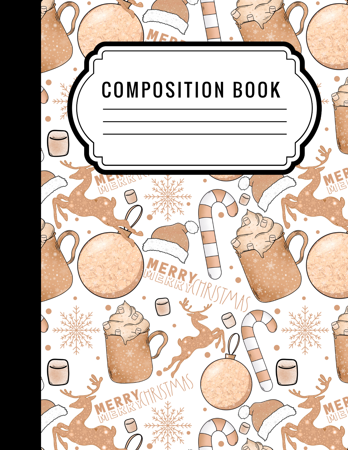 Gold Christmas - Composition notebook vinyl