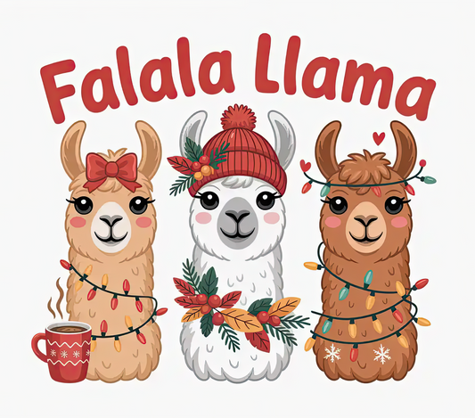 Falala Llama - ready to press sublimation transfer print