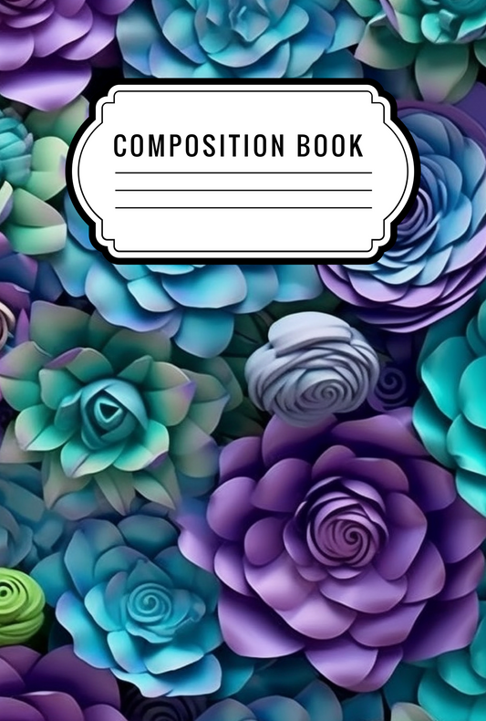 Paper flowers - Composition notebook vinyl