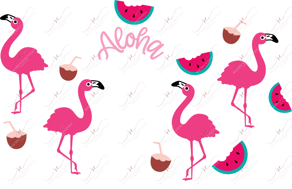 Aloha Flamingos - Cold Cup Wrap