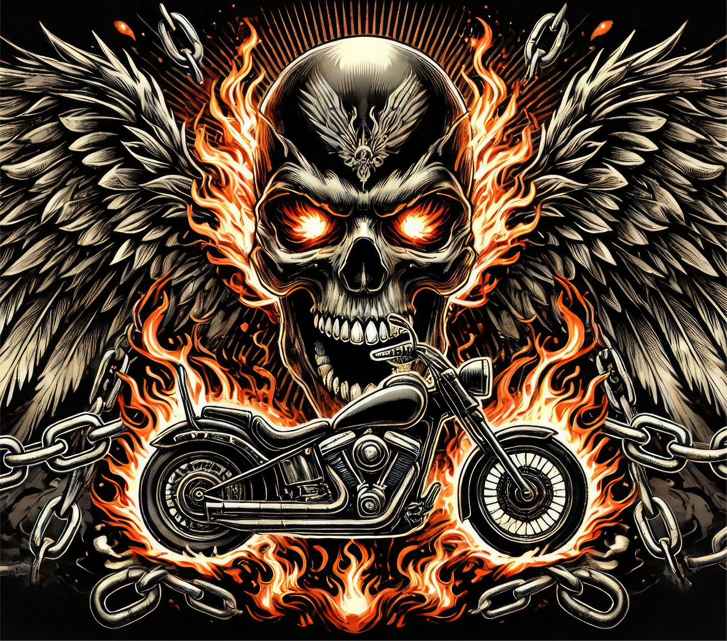 Biker skull - vinyl wrap
