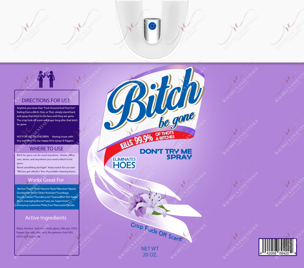 Bitch Spray Purple- Vinyl Wrap Vinyl