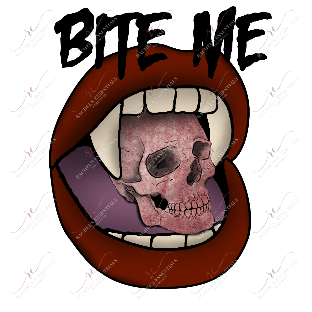 Bite Me-Clear Cast Decal