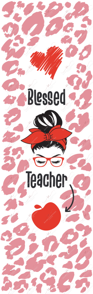 Blessed Teacher Leopard - Vinyl Pen Wrap