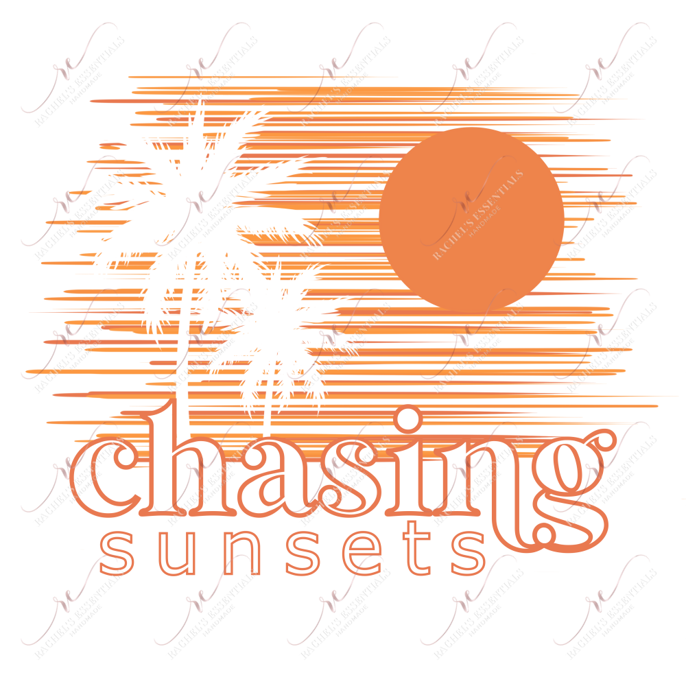 Chasing Sunsets (Orange)- Clear Cast Decal