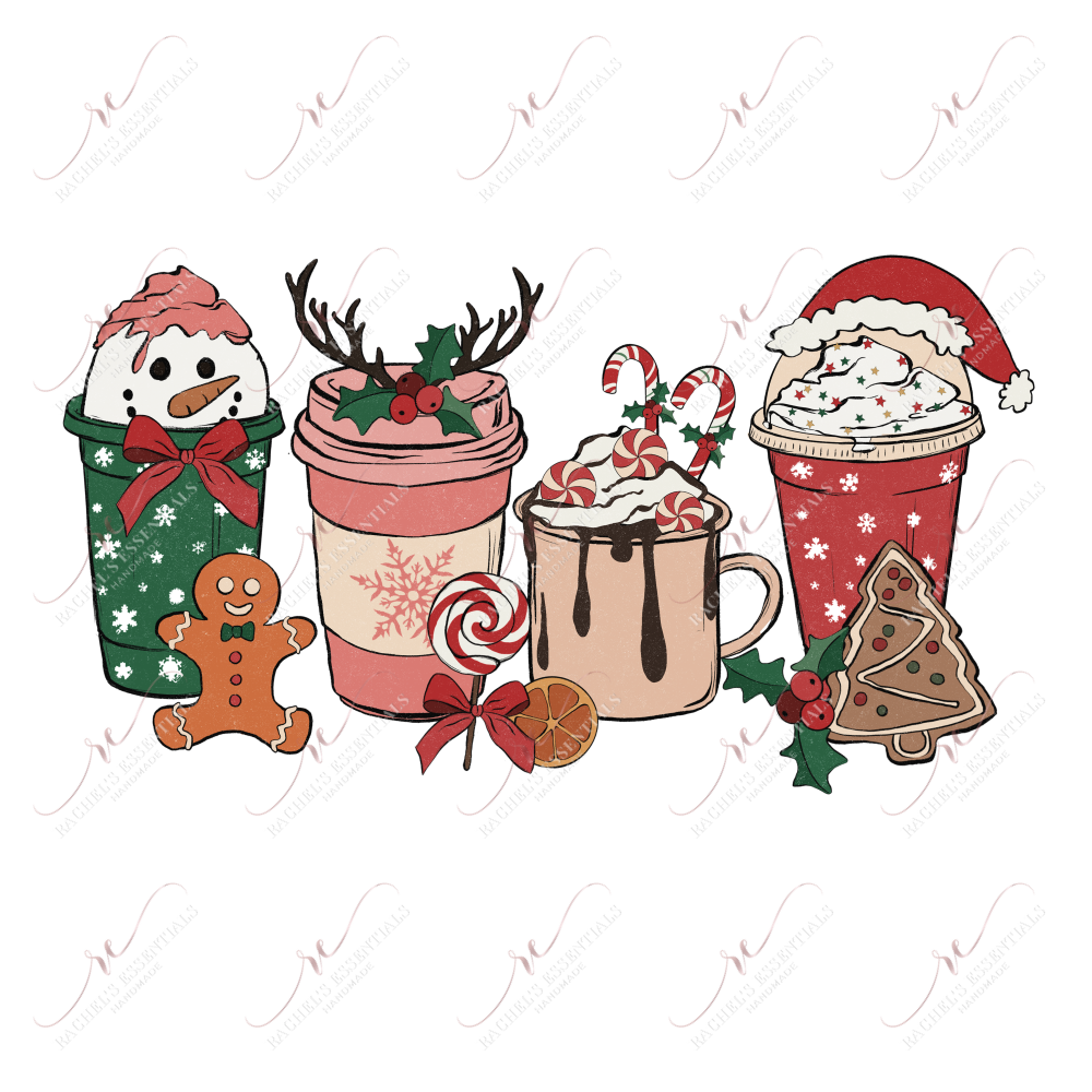 Christmas Drinks - Ready To Press Sublimation Transfer Print Sublimation