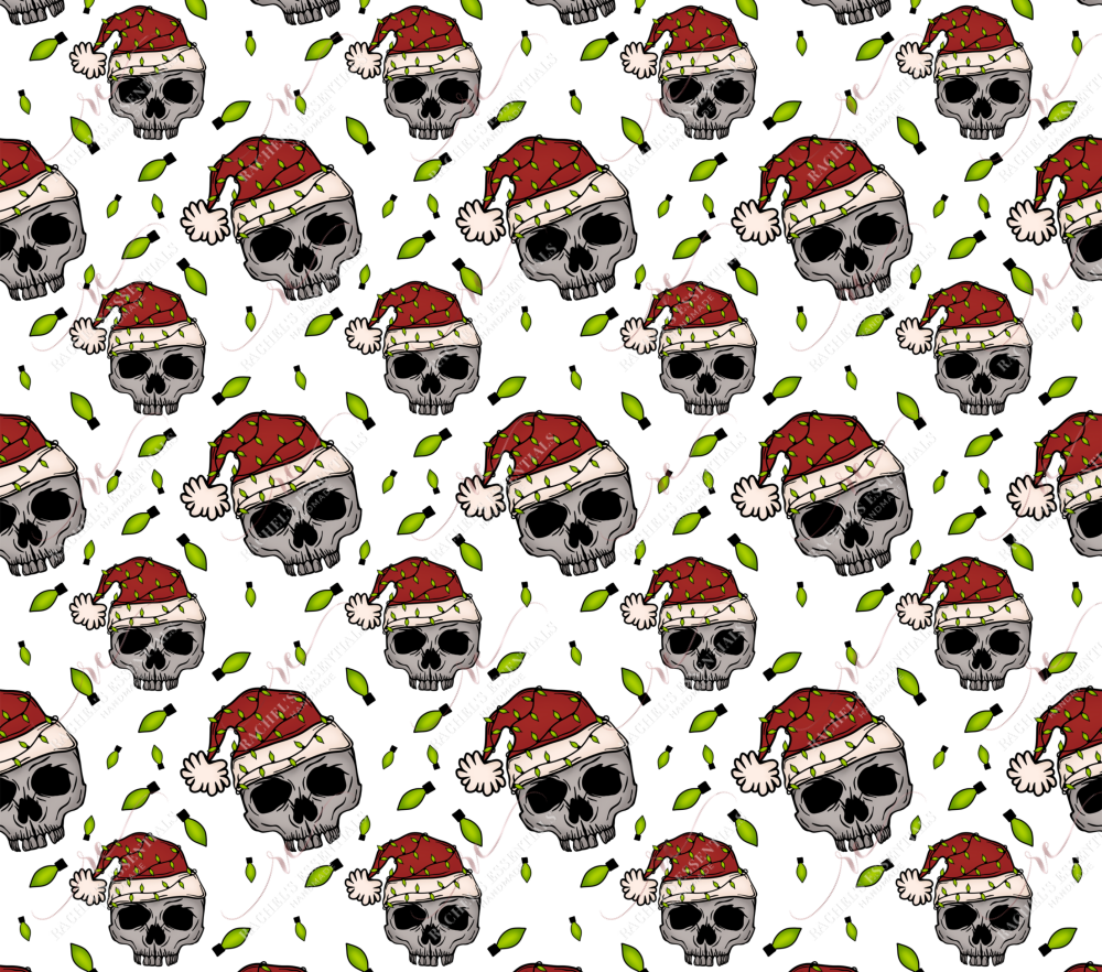 Christmas Skulls - Ready To Press Sublimation Transfer Print Sublimation