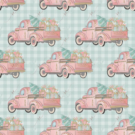 Christmas Truck Plaid- Vinyl Wrap Vinyl