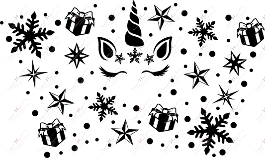 Christmas Unicorn - Cold Cup Wrap Cup Wrap