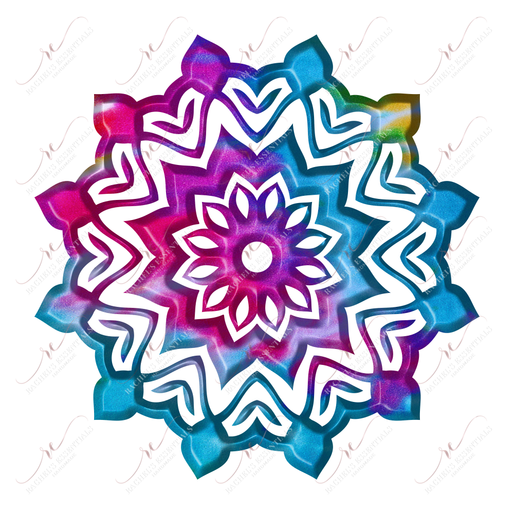 Colorful Mandala - Ready To Press Sublimation Transfer Print Sublimation