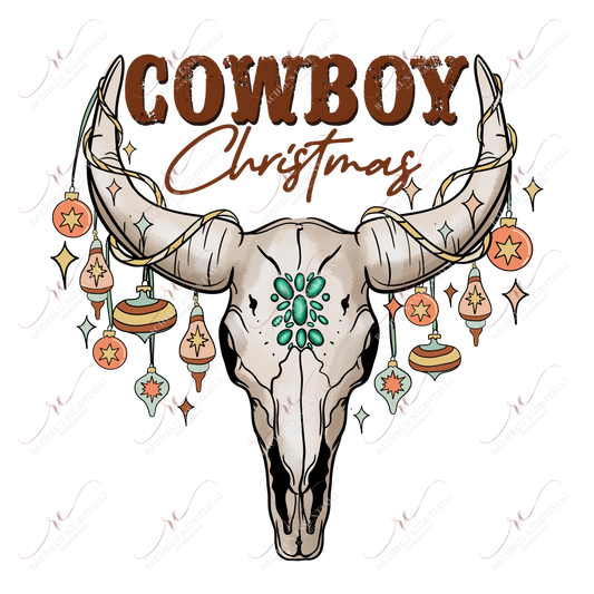 Cowboy Christmas - Ready To Press Sublimation Transfer Print 11/23 Sublimation