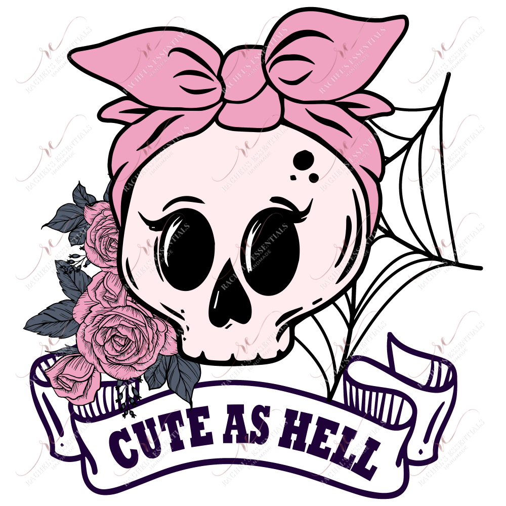 Cute As Hell - Htv Transfer