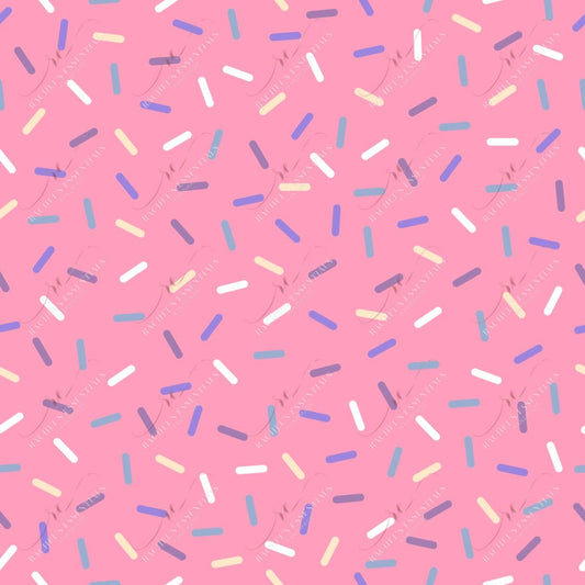 Dark Pink Mixed Sprinkles - Ready To Press Sublimation Transfer Print Sublimation