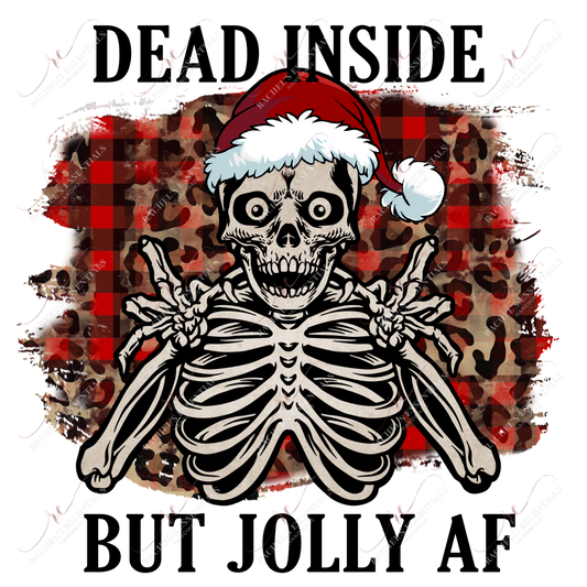Dead Inside But Jolly Af Skull - Ready To Press Sublimation Transfer Print Sublimation