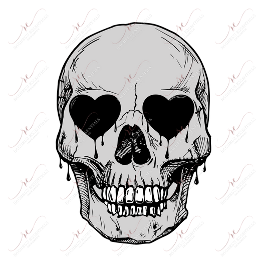 Drippy Skull - Ready To Press Sublimation Transfer Print Sublimation