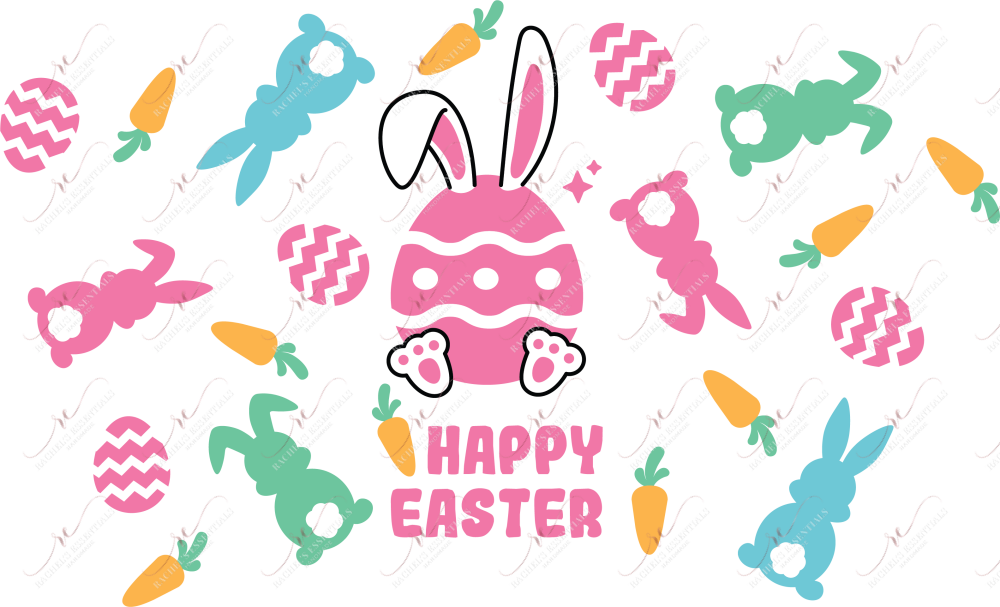 Easter Bunny No Hole - Cold Cup Wrap Cup Wrap