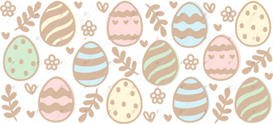 Easter Eggs Tan - 16Oz Vinyl Libbey Wrap