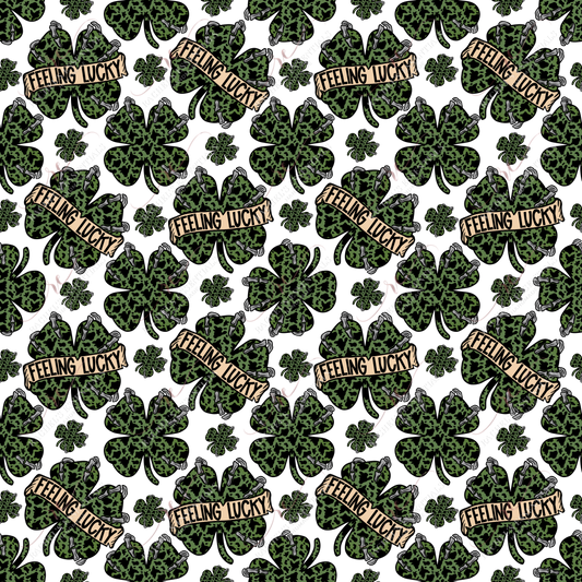 Feeling Lucky Clovers - Vinyl Wrap Seamless Vinyl