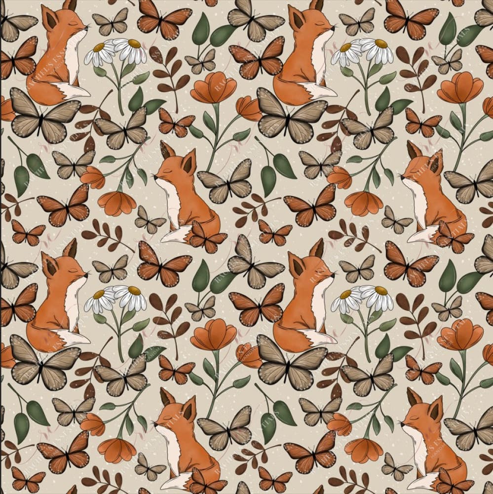 Floral Fox - Ready To Press Sublimation Transfer Print Seamless 12/23 Sublimation