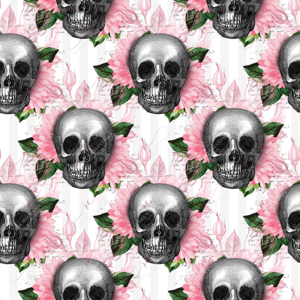 Floral Skull Pink - Vinyl Wrap