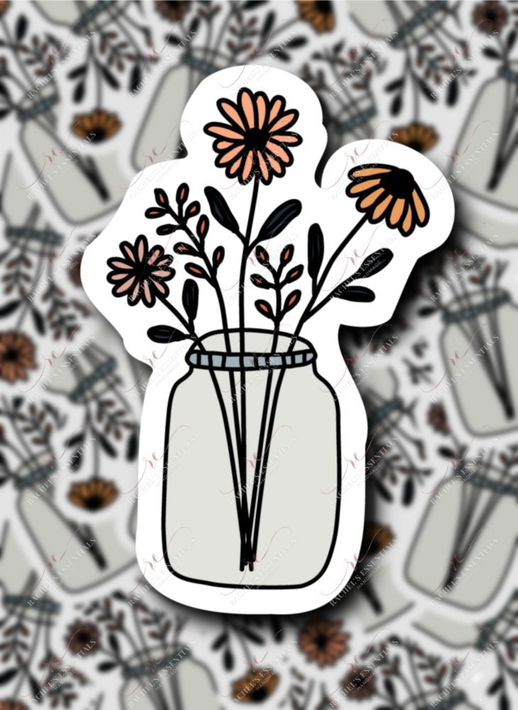 1.24 Flower vase sticker freeshipping - Rachel's Essentials