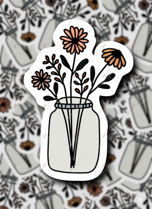 1.24 Flower vase sticker freeshipping - Rachel's Essentials