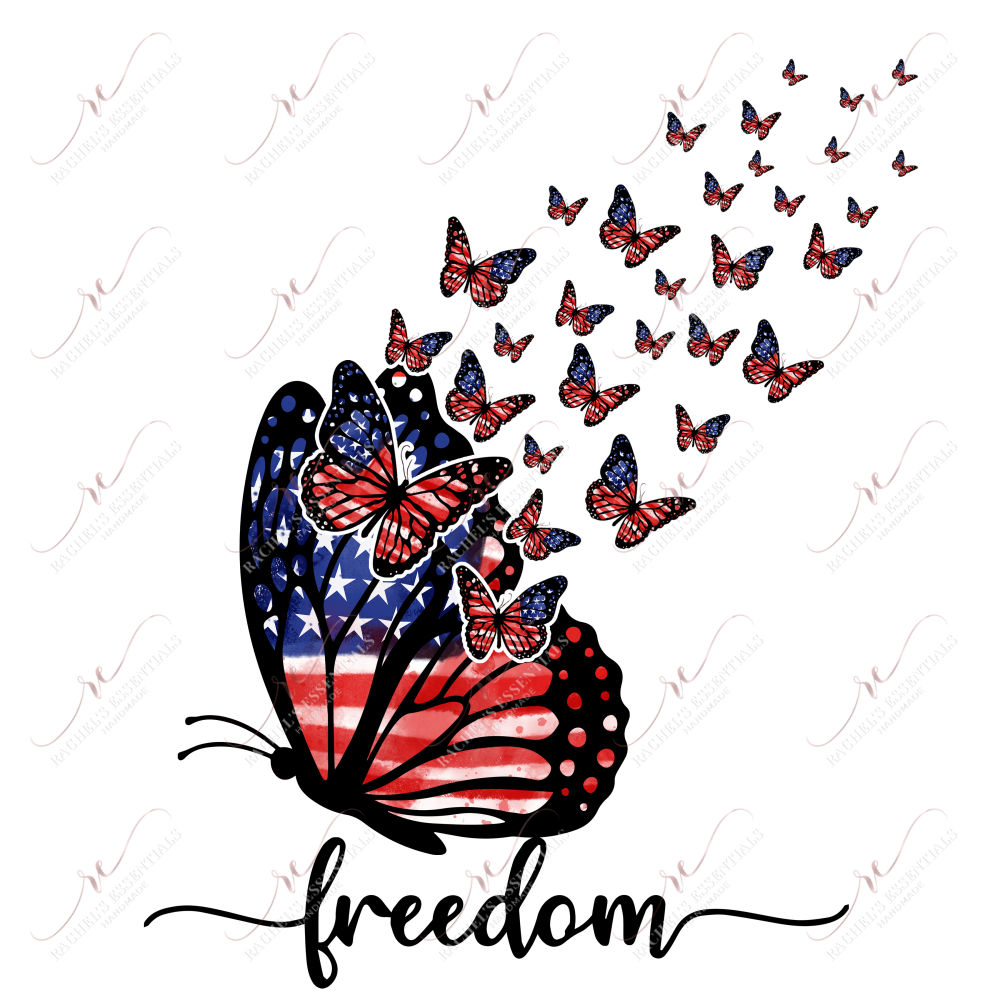 Freedom Butterfly - Ready To Press Sublimation Transfer Print Sublimation