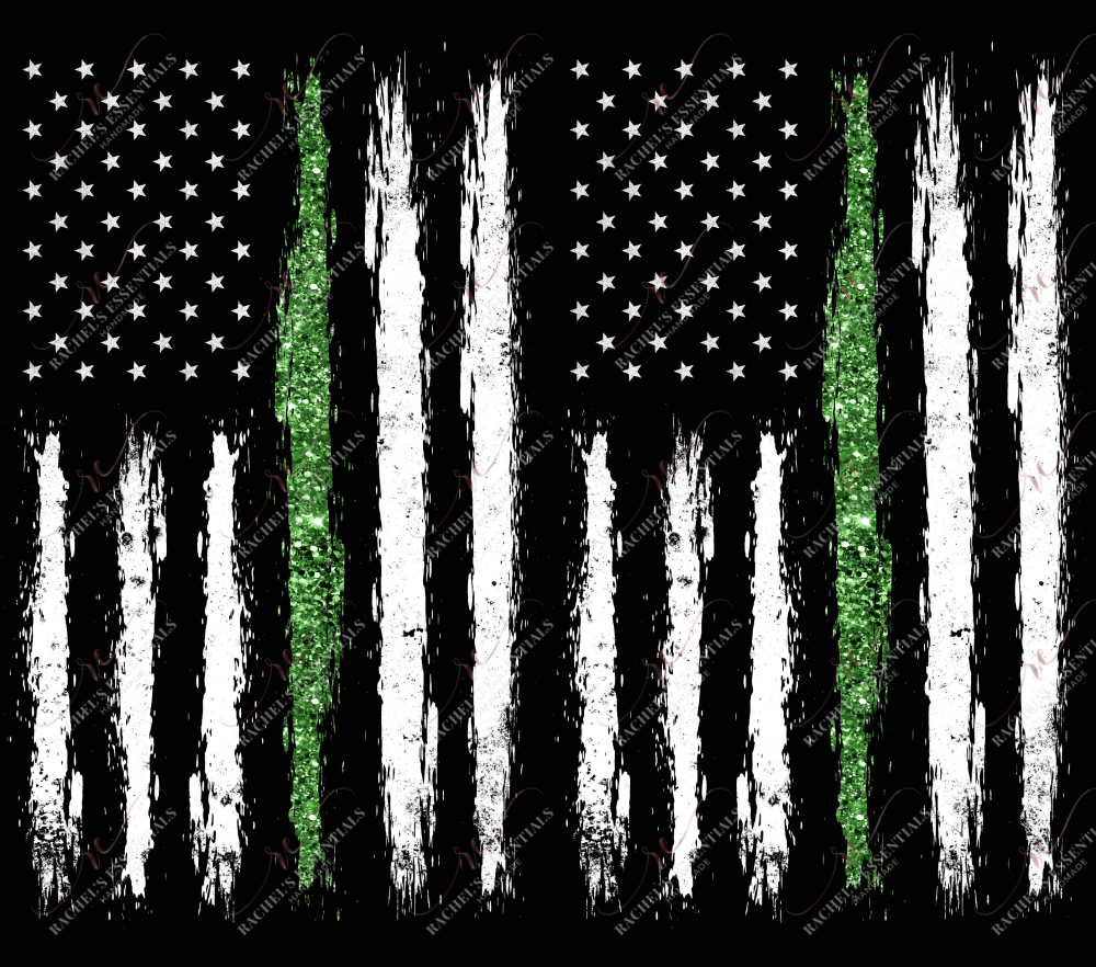 Green Stripe Flag - Ready To Press Sublimation Transfer Print Sublimation