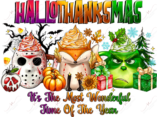 Hallothanksmas - Ready To Press Sublimation Transfer Print Sublimation
