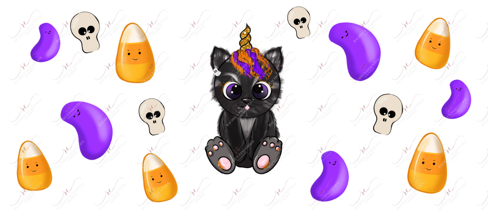 Halloween Cat - 16Oz Vinyl Libbey Wrap