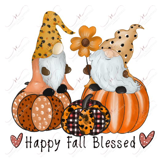Sublimation 1.99 Happy fall blessed gnomes - ready to press sublimation transfer print freeshipping - Rachel's Essentials