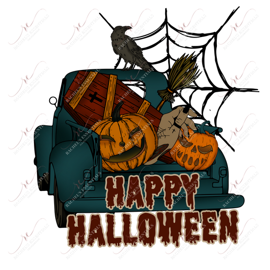 Happy Halloween Truck- Clear Cast Decal
