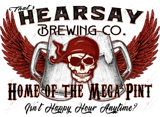 Hearsay Brewing Co - Ready To Press Sublimation Transfer Print Sublimation