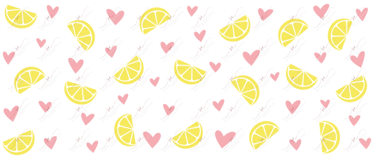 Hearts And Lemons - 16Oz Vinyl Libbey Wrap