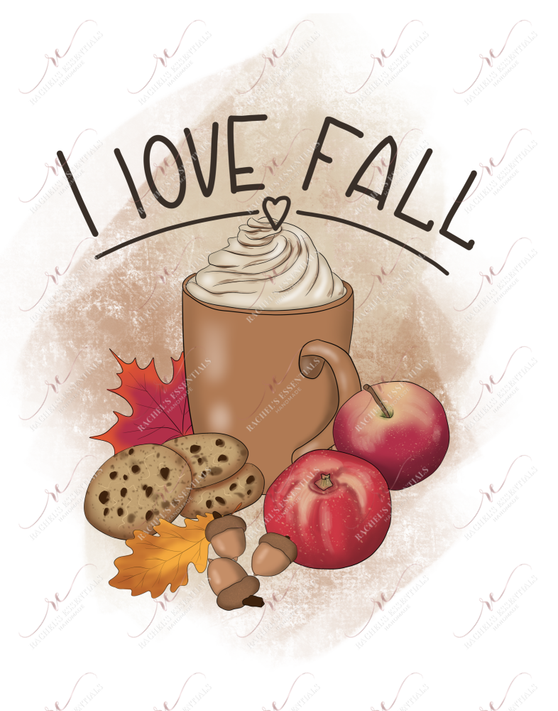 I Love Fall - Ready To Press Sublimation Transfer Print Sublimation