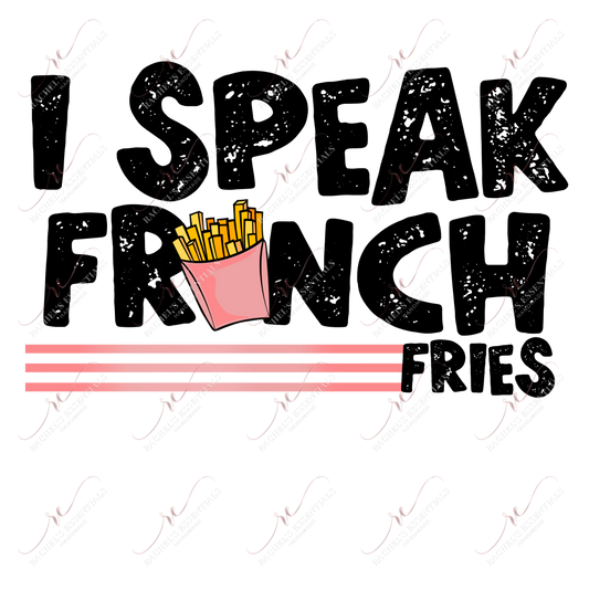 I Speak French Fries - Clear Cast Decal