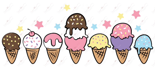 Ice Cream Cones - 16Oz Vinyl Libbey Wrap