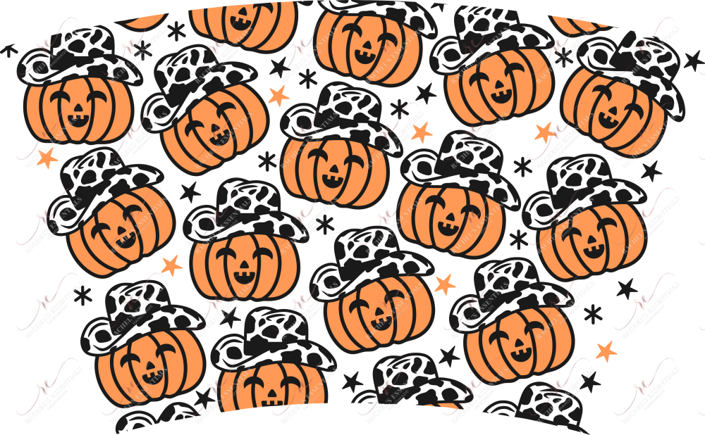 Leopard Hat Pumpkins No Hole - Cold Cup Wrap Cold