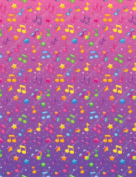 Lf Music Notes - Ready To Press Sublimation Transfer Print Sublimation