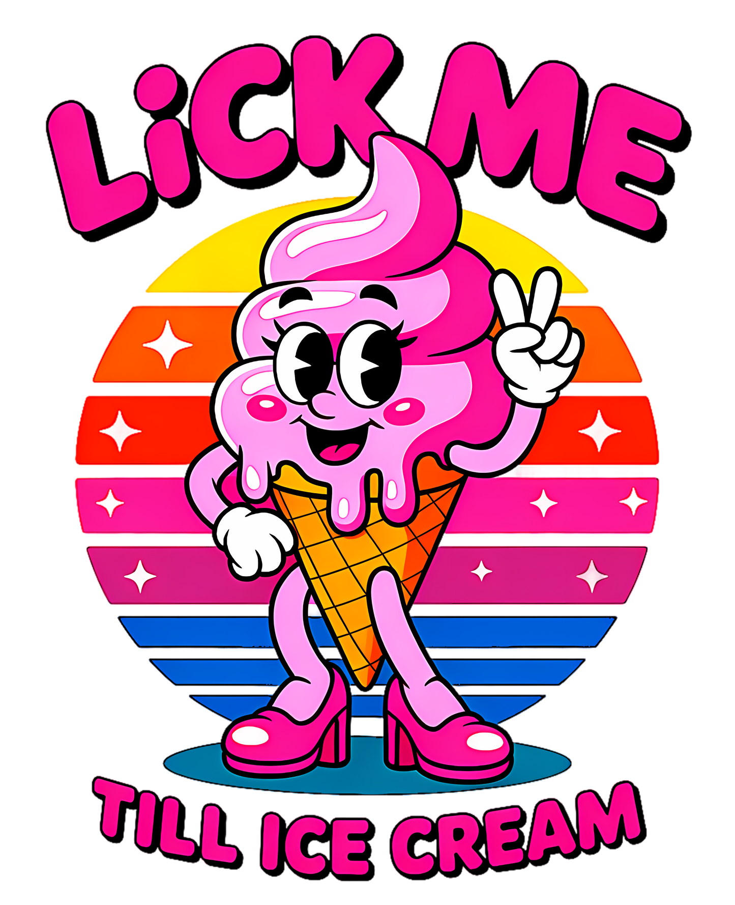 Lick me ice cream - ready to press sublimation transfer print
