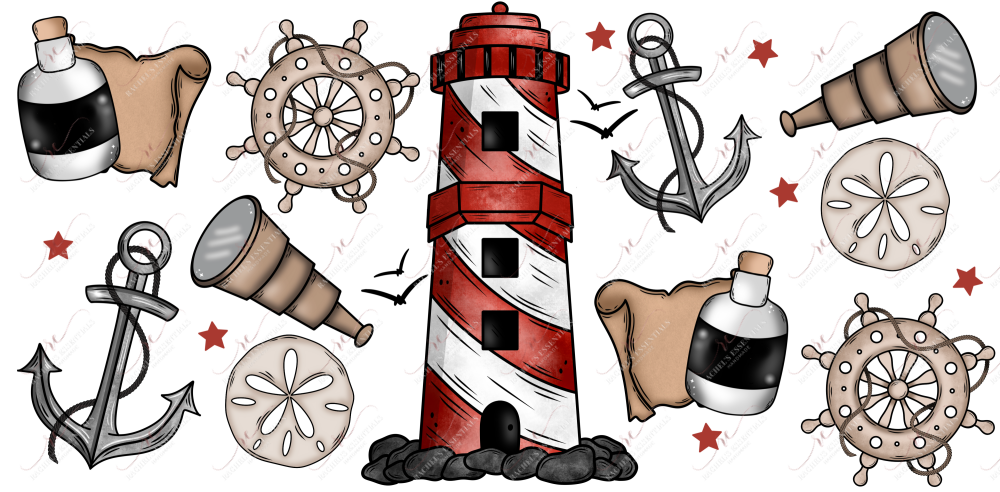 Lighthouse - Libbey/Beer Can Glass Sublimation